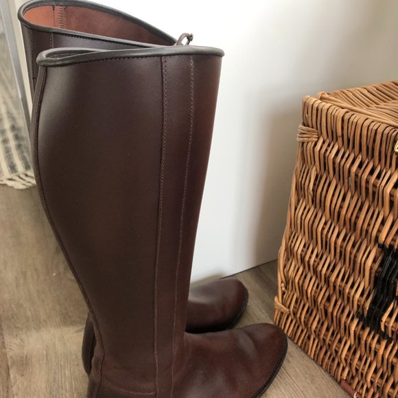 OLD MONEY FASHION, RIDING BOOTS, MADE IN SCOTLAND,  LEATHER, LIKE NEW - Picture 2 of 6